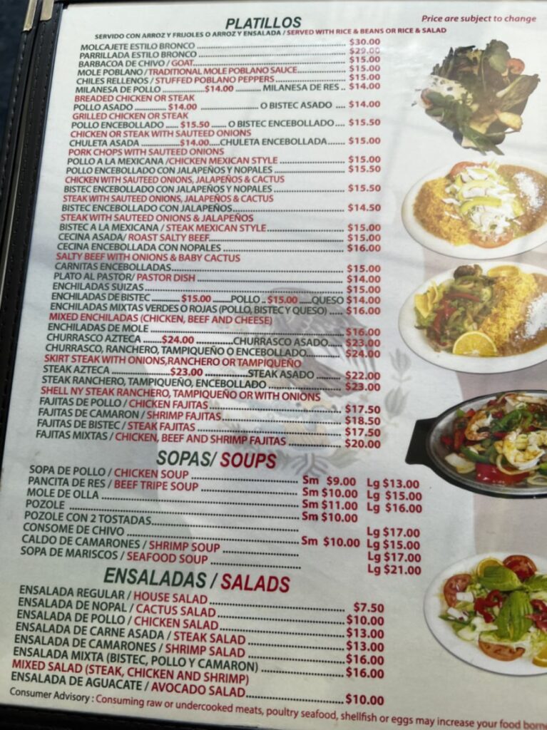 Tacos El Bronco Menu 6